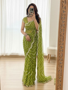 NITYA CREATION Embroidered Baluchari Georgette Saree