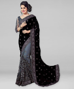 Divastri Embellished Bollywood Art Silk, Net Saree