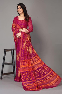 Sanjana Silks Paisley, Polka Print, Geometric Print, Woven Bollywood Brasso, Chiffon Saree