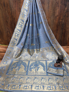 Ratnavali Woven Baluchari Silk Blend Saree