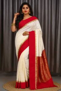 LYANNA Temple Border Kanjivaram Handloom Art Silk Saree