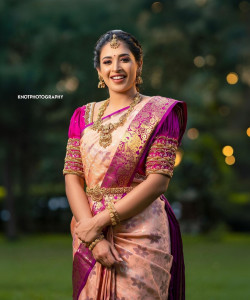 Zenophily Woven Kanjivaram Pure Silk, Art Silk Saree (Pink)