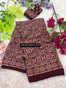 K 5 FASHION Printed Daily Wear Crepe Saree
