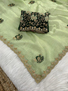 bhavika silk mills Embroidered Bollywood Georgette Saree