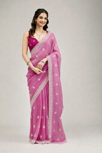 Shree Impex Printed Bollywood Silk Blend Saree