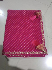 Mayra Nx Striped Leheria Georgette Saree