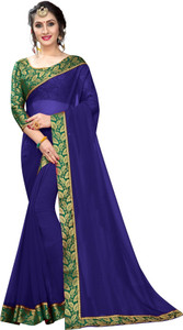 K.C Solid/Plain Bollywood Georgette Saree