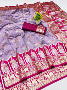 Ratnavali Woven Banarasi Pure Silk, Art Silk Saree
