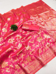 signagraph Printed Kanjivaram Satin, Tussar Silk Saree