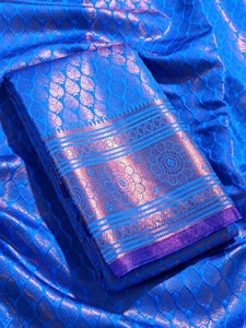Fascino Fab Woven Banarasi Handloom Silk Blend Saree