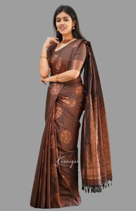 THESIYA FAB Self Design, Paisley, Ombre, Temple Border, Striped, Floral Print, Polka Print, Solid/Plain Bollywood Georgette, Art Silk Saree