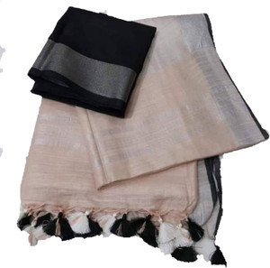 HAIDER ALI AND SONS Self Design Bhagalpuri Cotton Linen Saree