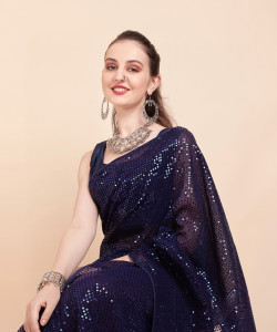 Divastri Embellished Bollywood Georgette Saree