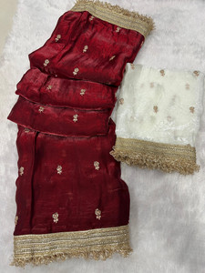 Fashion Day Embroidered Bollywood Organza Saree