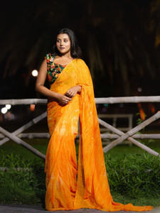 Ethnic Junction Digital Print Bollywood Georgette Saree