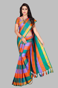 Shaibo saree Checkered Daily Wear Cotton Silk Saree