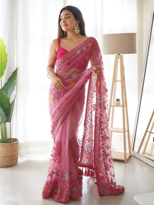 Sareemall Embellished Bollywood Net Saree