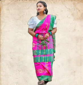 Prithvi Animal Print Kantha Pure Cotton Saree