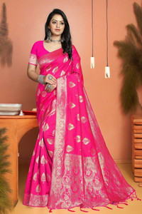 ALMEDA Embellished Banarasi Jacquard Saree