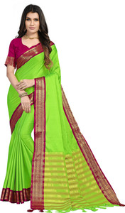 Moltira Woven, Solid/Plain Maheshwari Silk Blend, Cotton Silk Saree
