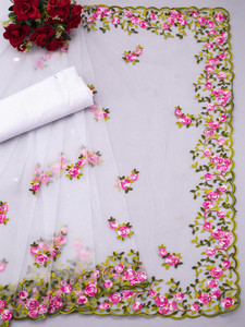 PickRight Embroidered Bollywood Net Saree