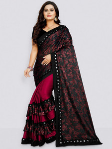 japesh Embroidered Bollywood Lycra Blend Saree
