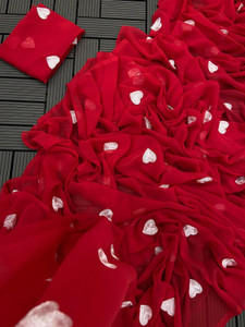 KYARA GROUP Embroidered Bollywood Georgette Saree