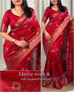 SAKHA DESIGNER Self Design Bollywood Art Silk Saree
