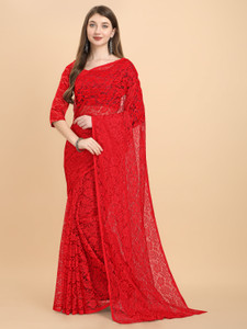 IRIS Self Design Bollywood Net Saree