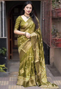 BilloRani Digital Print, Printed Bollywood Dupion Silk, Cotton Silk Saree