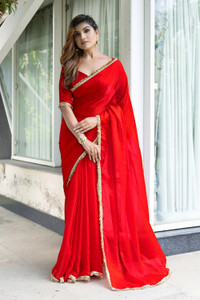 M.S.RETAIL Embellished Bollywood Satin Saree