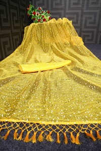 GZS Printed Banarasi Net Saree