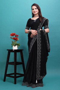 meaven tex Embellished Bollywood Georgette Saree