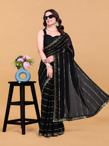 watay Embroidered Bollywood Georgette Saree
