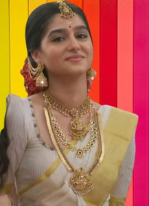 Ladvi Solid/Plain Kasavu Cotton Blend Saree