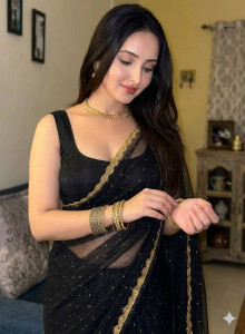 BRAHMANICREATIONss Embellished Daily Wear Net, Supernet Saree