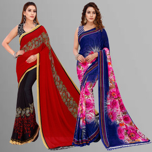 Anand Sarees Floral Print Daily Wear Georgette Saree