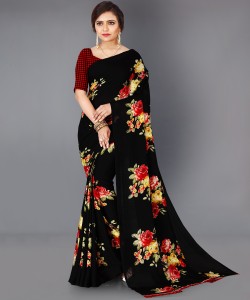 Anand Sarees Floral Print Daily Wear Georgette Saree
