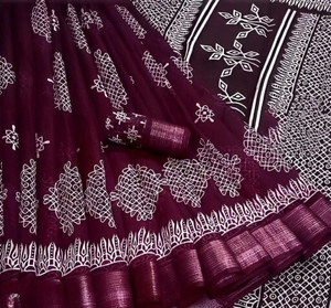 shardatex Printed Daily Wear Cotton Blend Saree