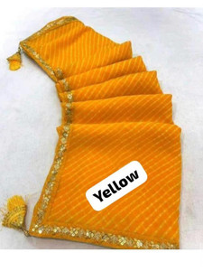 harshit designer Striped Leheria Silk Blend Saree