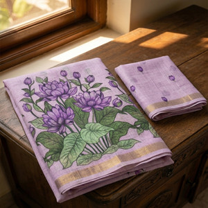 KASTURI Printed Bollywood Linen Saree