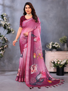 Falessa Digital Print Bollywood Linen Saree