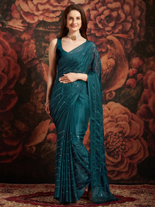 Sareemall Embellished Bollywood Georgette Saree