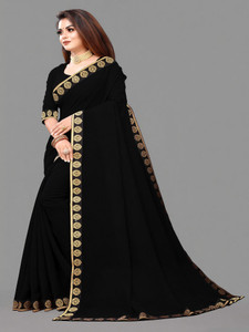 Jevlan Solid/Plain Jamdani Art Silk Saree