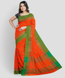 Aishani tant saree ghar बुना हुआ तांत प्योर कॉटन साड़ी