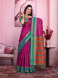 BHULAX Woven Banarasi Jacquard, Pure Silk Saree