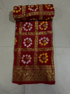 Shree Vinayak Creations Woven Bandhani Art Silk Saree
