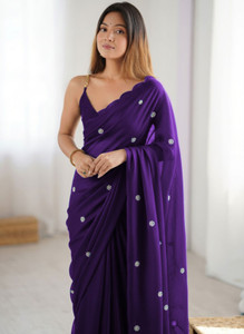 PATMED Embroidered Bollywood Georgette Saree