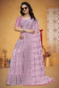 SHAYONAM Embellished, Self Design Bollywood Chiffon, Georgette Saree