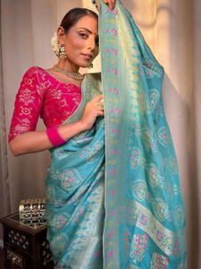K SALIYA Woven Banarasi Jacquard Saree